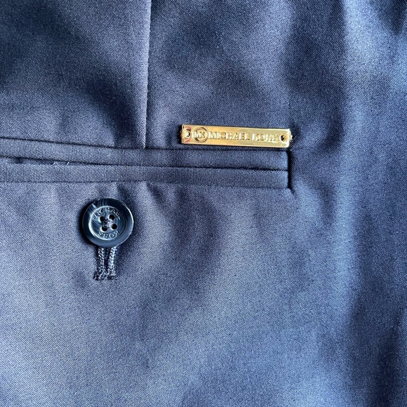 Michael Michael Kors Navy White Houndstooth Print Slim Ankle Pants Size 8P - Picture 5 of 5